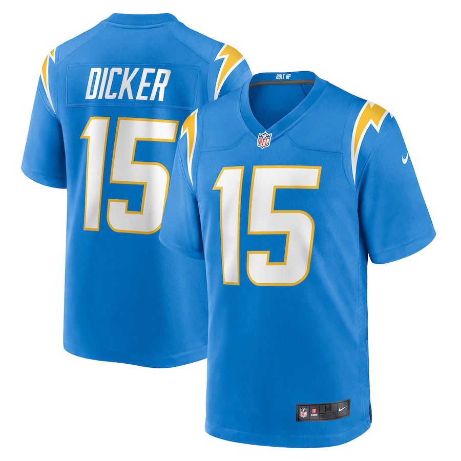 Men Los Angeles Chargers #15 Cameron Dicker Nike Powder Blue Game Player NFL Jersey